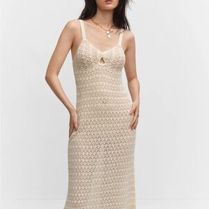 MANGO Women's Crochet Maxi Dress